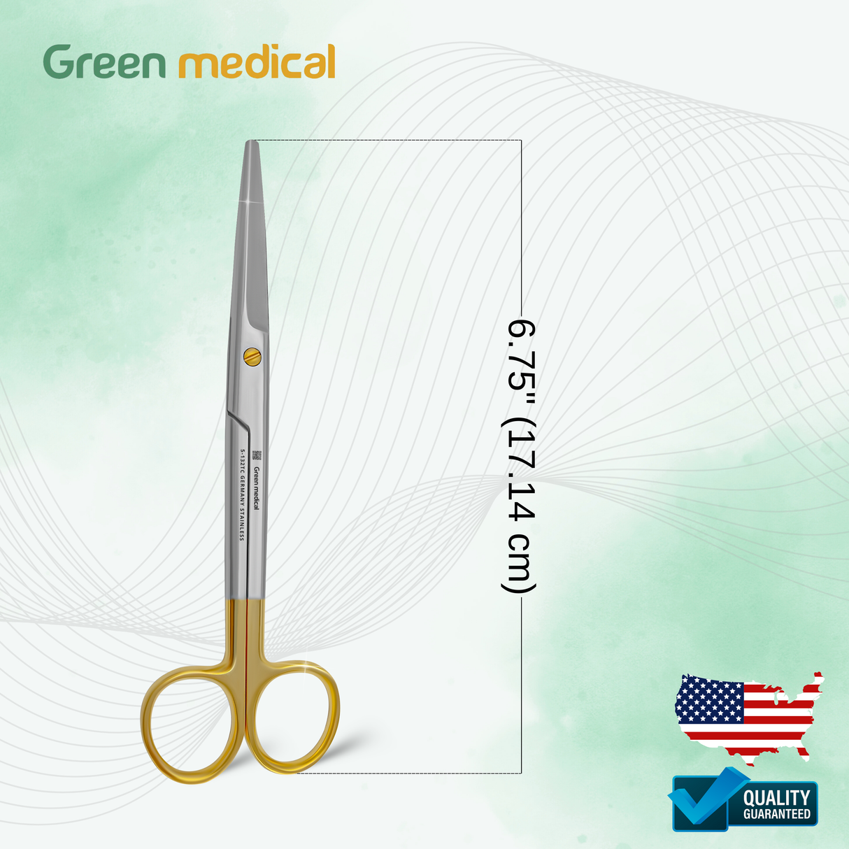 TC Mayo Scissor Straight 6.75" Surgical Medical Instrument German Grade