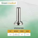 Stainless Steel Thermometer Jar – 1″ x 4″ Medical Instrument Storage Container