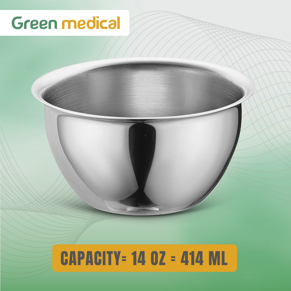 Stainless Steel Iodine Cup, 14 oz – Medical Surgical Grade Bowl 4-3/16" x 2-7/16"