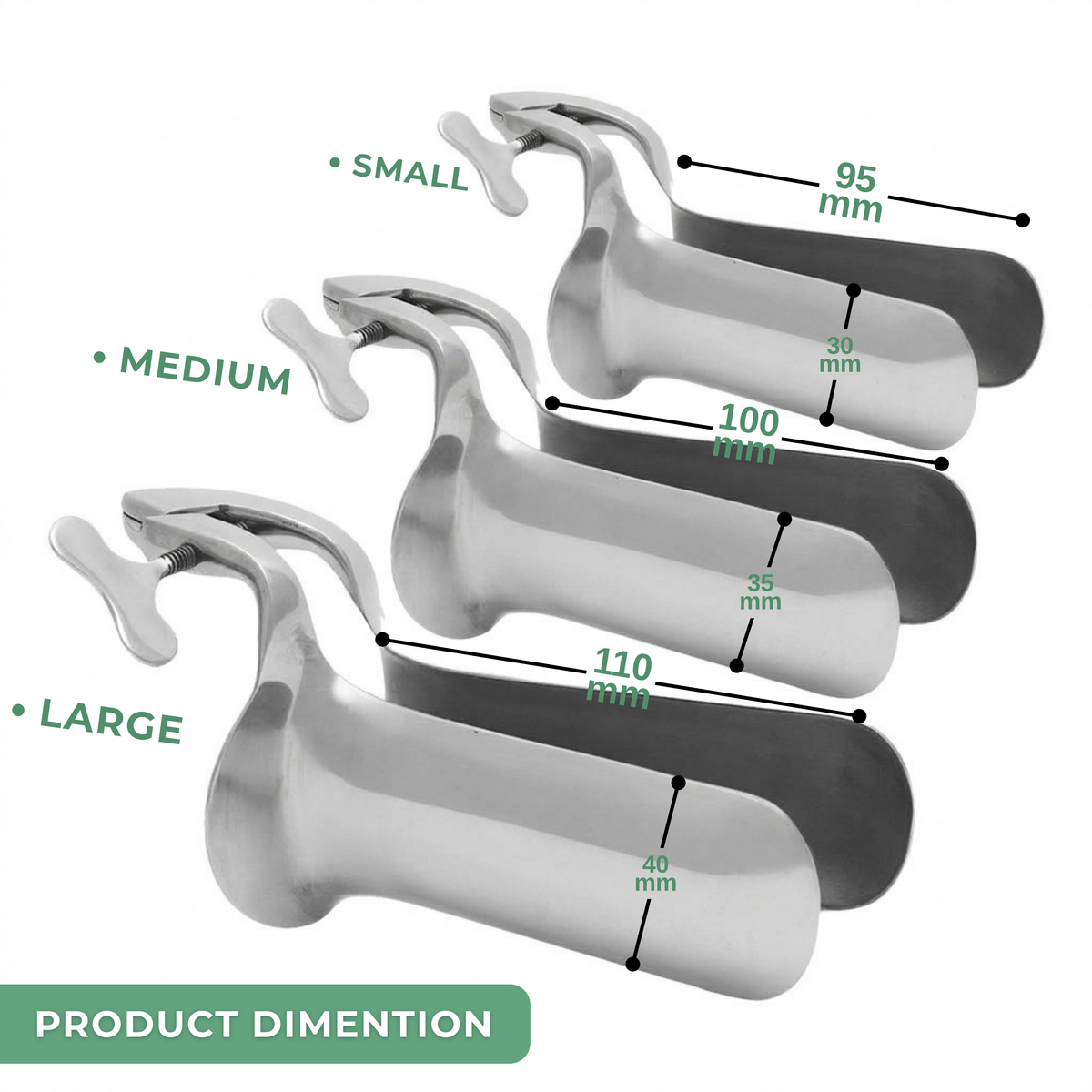 Collin Vaginal Speculum – Stainless Steel, Self-Retaining, Reusable Gynecological Instrument