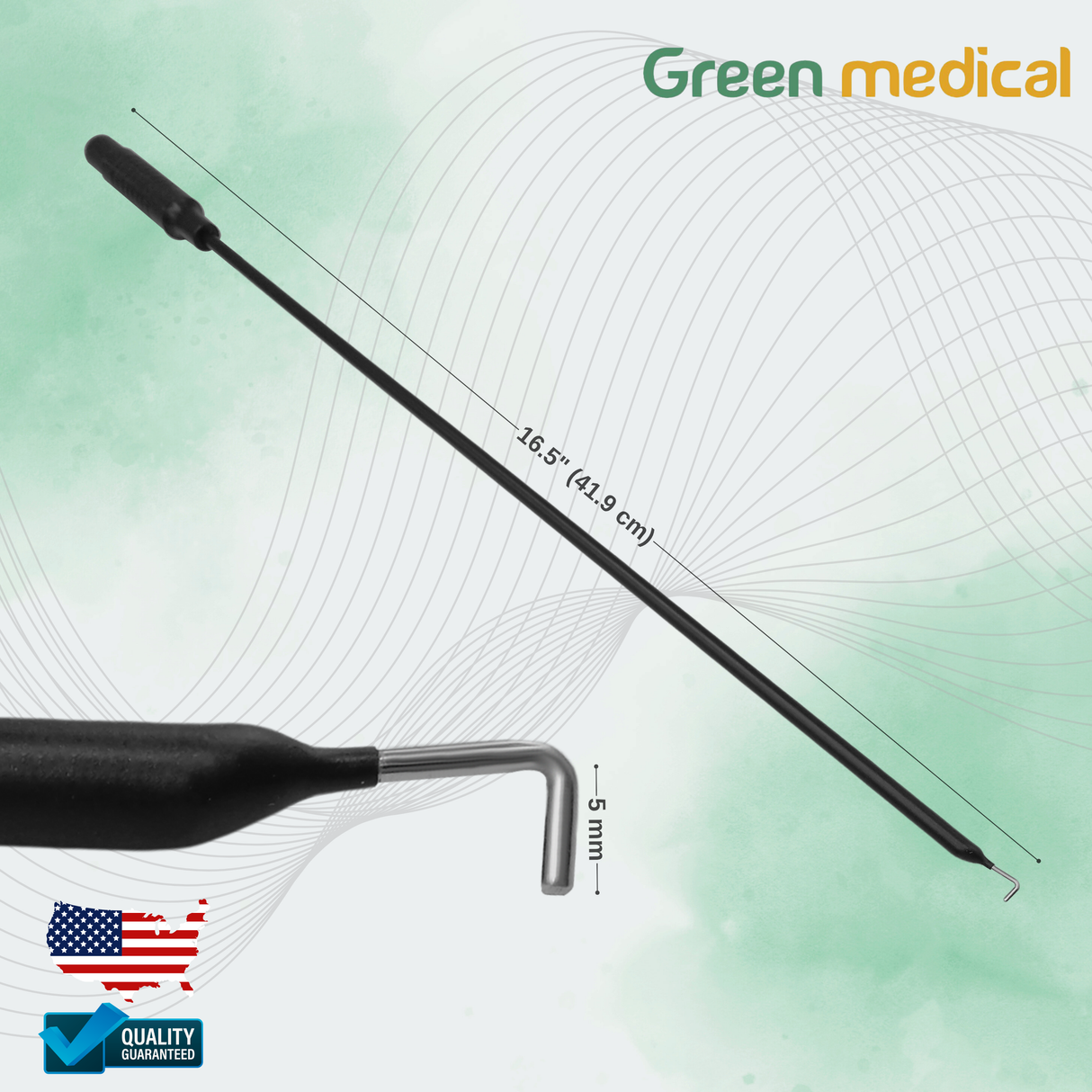 L-Hook 5 mm Insulated Electrode laparoscopic monopolar for laparoscopy electrode