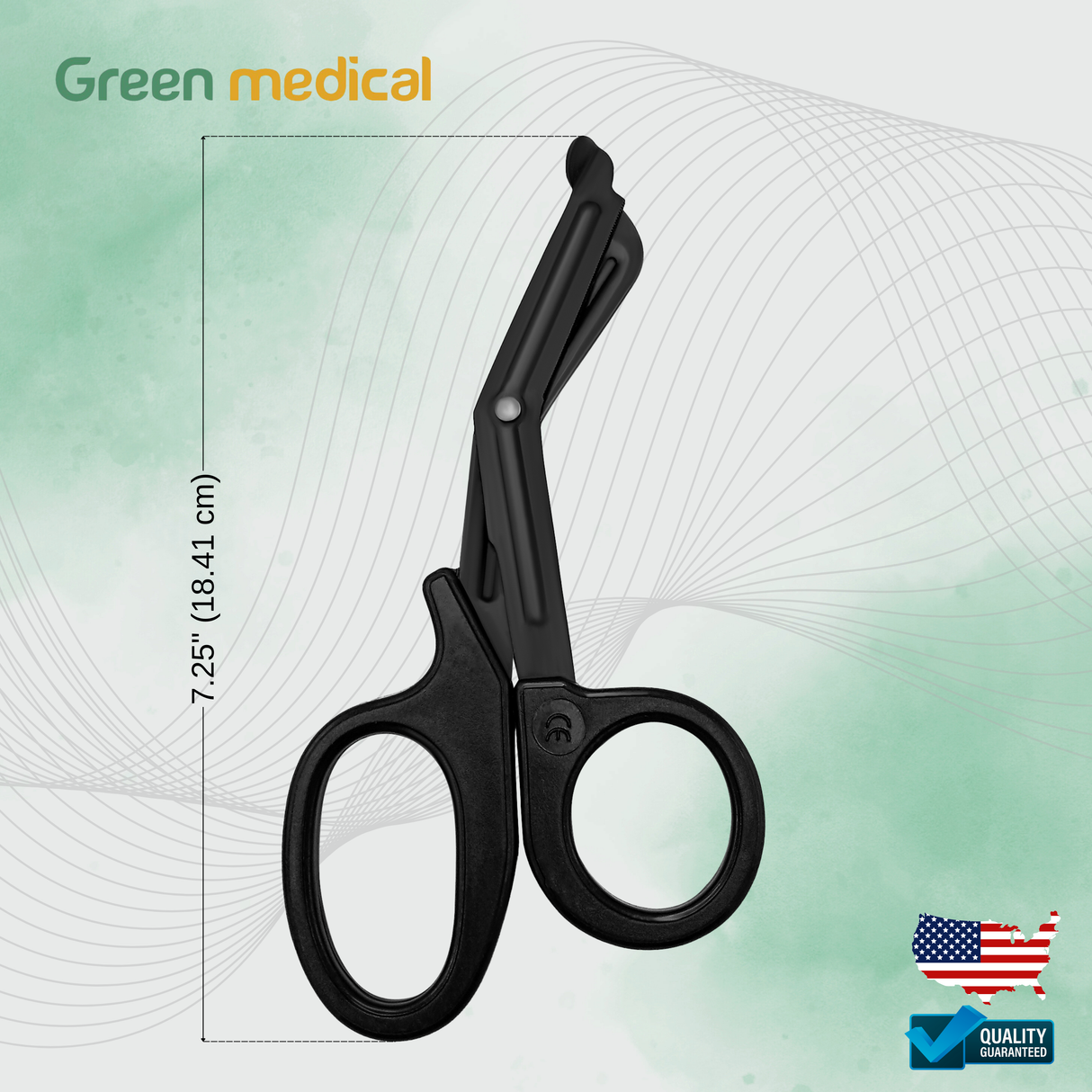 Paramedic EMT Trauma Shears Nurse Scissors First Aid 7.25" Full Tactical Black