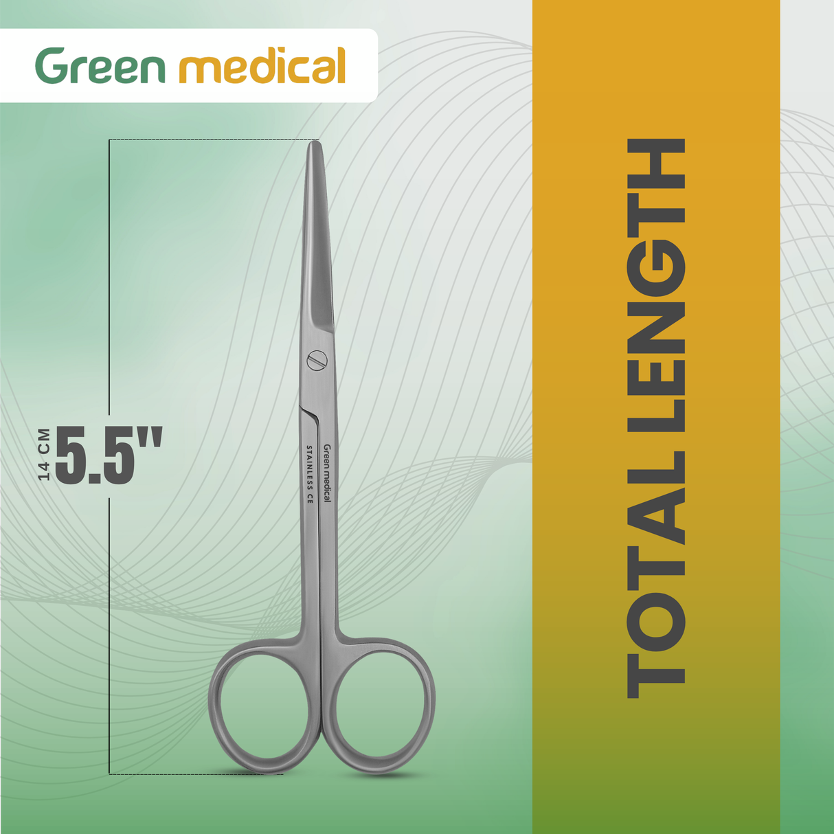 12 Pcs Mayo Scissors 5.5" Straight Surgical Instruments Stainless Steel German Grade Set