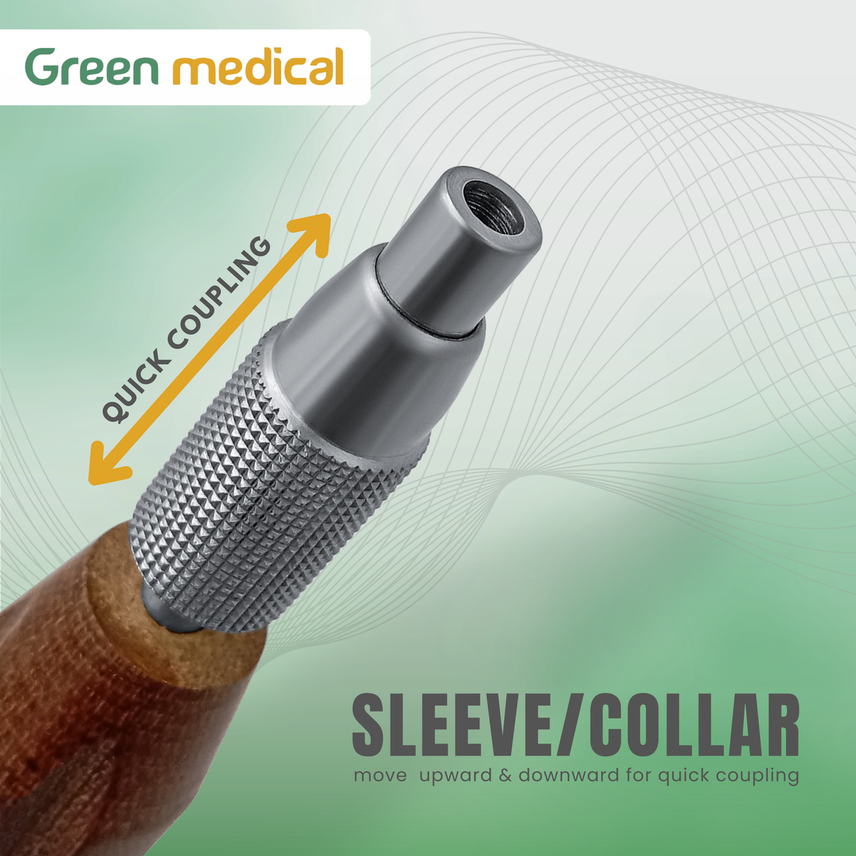 Fiber Handle with Quick Coupling Orthopedic Surgical Instrument – Ergonomic Fiber Grip Handle