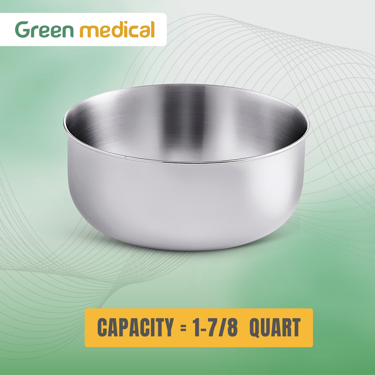 Stainless Steel Sponge Bowl – 1-7/8 Quart Surgical & Medical Utility Bowl