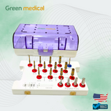 13 PCS Gold Titanium Dental Implant Drill Kit + 4 Parallel Pins – Precision Surgical Tools for Implants