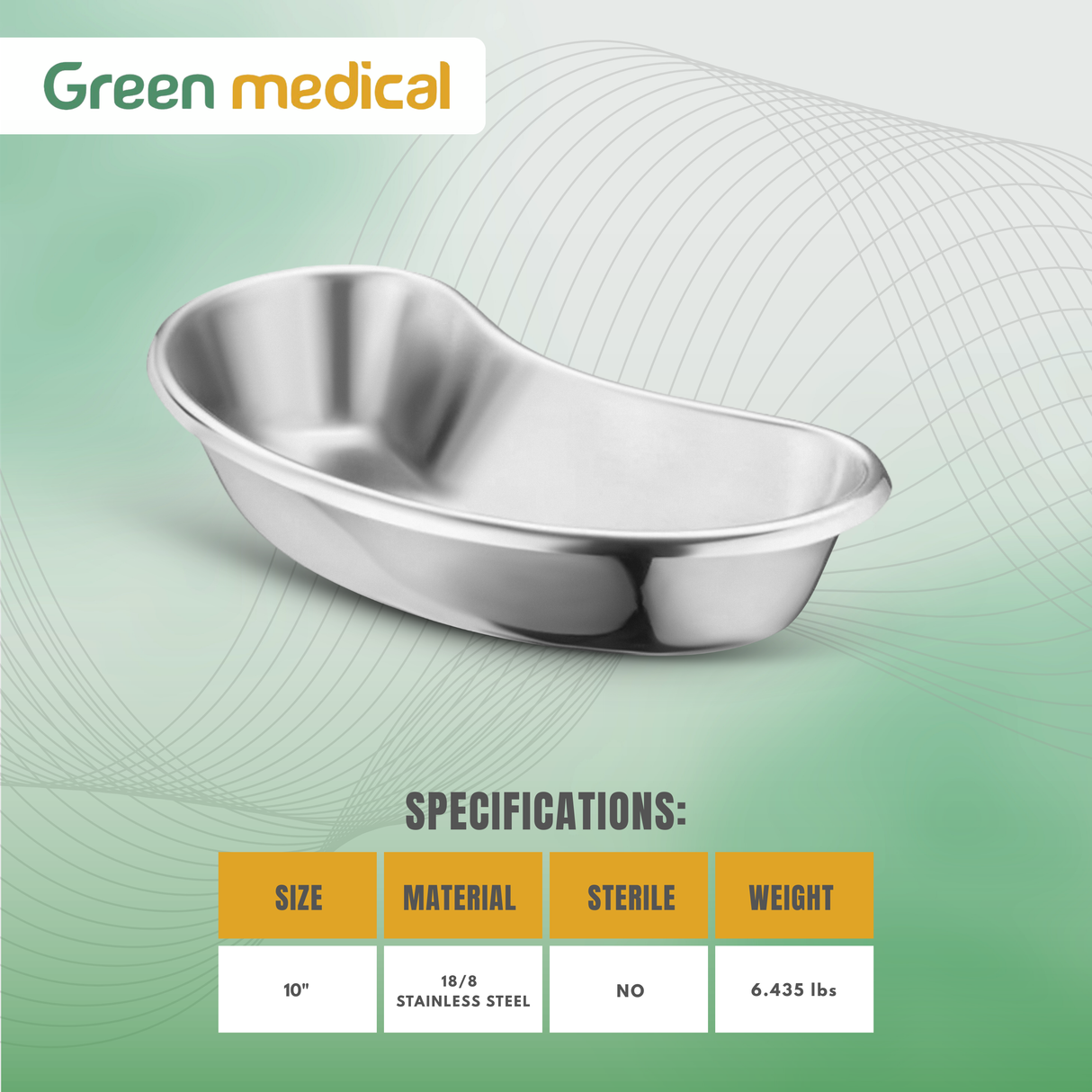 Emesis Basin 26 oz, 10″ Stainless Steel Medical Surgical Grade Kidney Bowl Dish