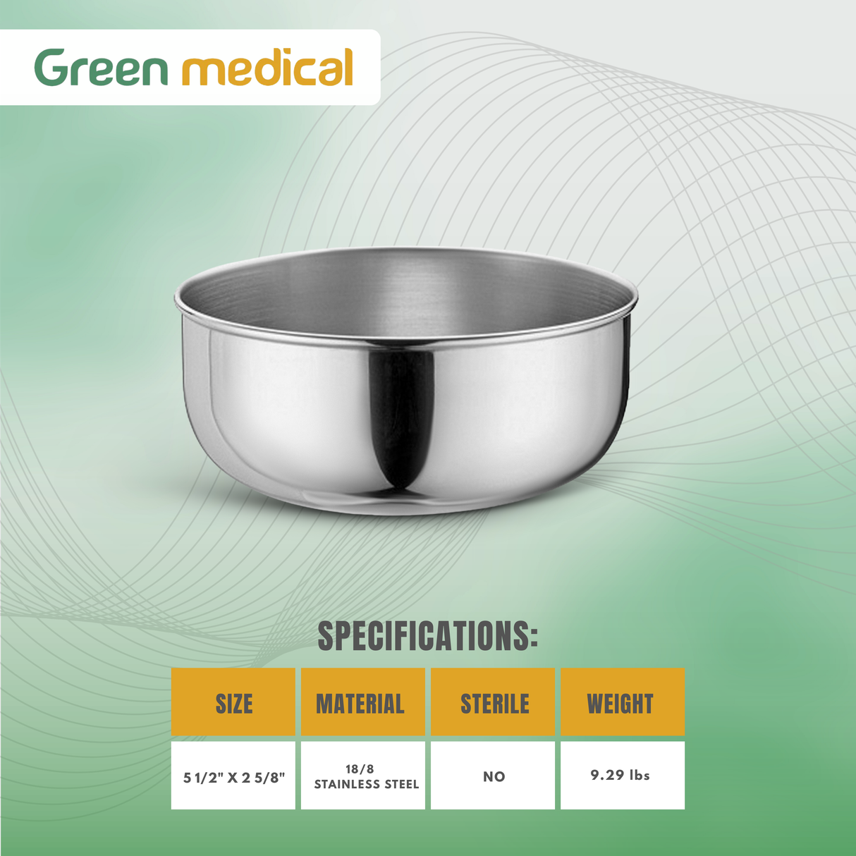 Stainless Steel Sponge Bowl – 1 Quart | Medical & Surgical Utility Bowl
