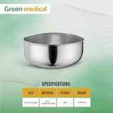 Stainless Steel Sponge Bowl – 1 Quart | Medical & Surgical Utility Bowl