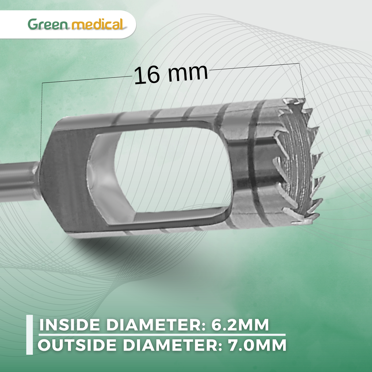 Dental Trephine Drill 1 Pc 6.2mm Inner / 7.0mm Outer Diameter Oral Surgery Tools