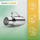 Stainless Steel Male Urinal – Durable 4.5" x 9.5" Hospital-Grade Medical Ware