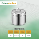 Stainless Steel Ointment Jar – 8 oz (Durable Reusable Metal Container)