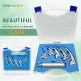 Fiberoptic Laryngoscope Mac. Mega Blades EMT Anesthesia Intubation German Grade