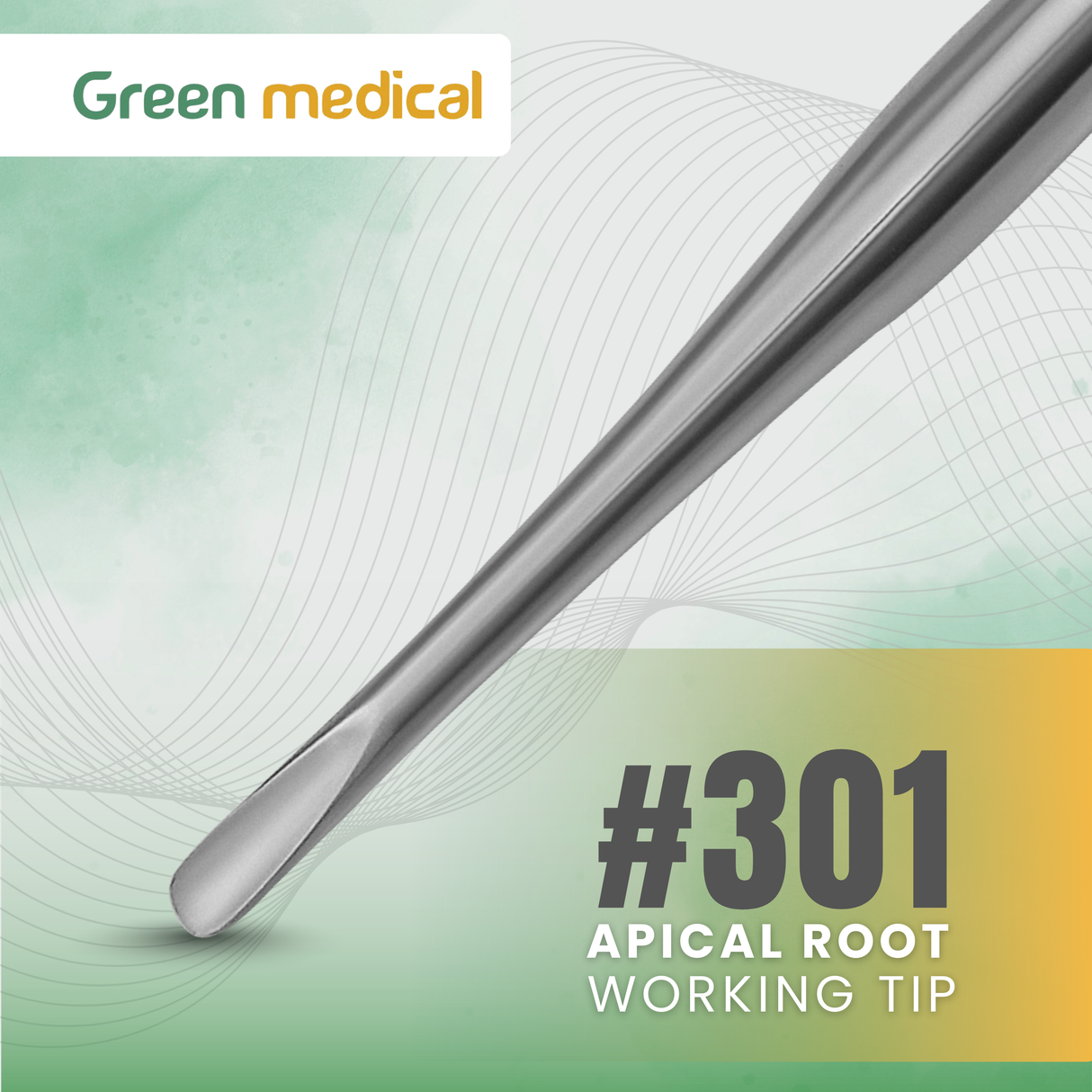 Premium Dental Apical Root Elevator #301 – Surgical Tooth Extraction Instrument, German Stainless Steel
