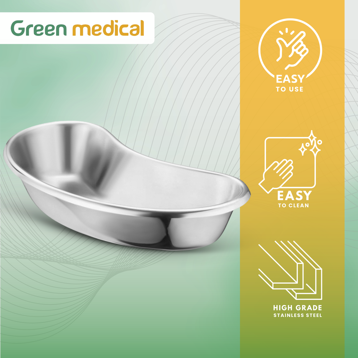 Emesis Basin 26 oz, 10″ Stainless Steel Medical Surgical Grade Kidney Bowl Dish