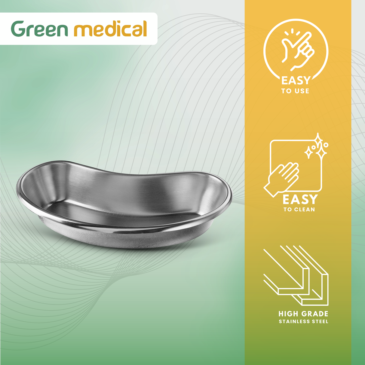Emesis Basin 16 oz – 8" Stainless Steel Medical Surgical Kidney Bowl