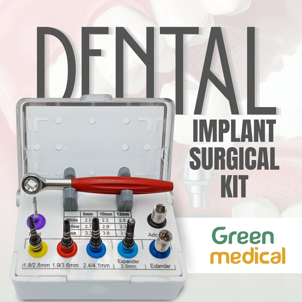Bone Compression Kit Dental Implant Surgical Sinus Lift Expander Screws 8 Pcs