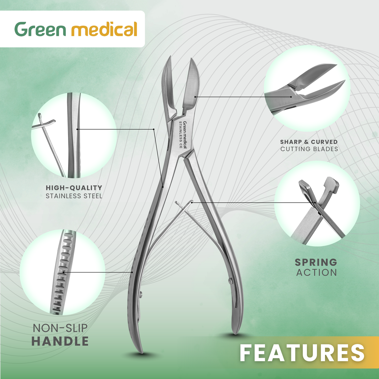 Liston Bone Cutter Curved 8" Surgical Orthopedic Instruments German Grade
