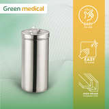 Applicator Jar Hospital Grade Stainless Steelware – 28 oz (3-1/8" x 6-1/2") Medical Dressing Container
