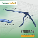 5 KERRISON Rongeurs 7" 1, 2, 3, 4, 5mm up 45 Blue Handle Orthopedic German Grade
