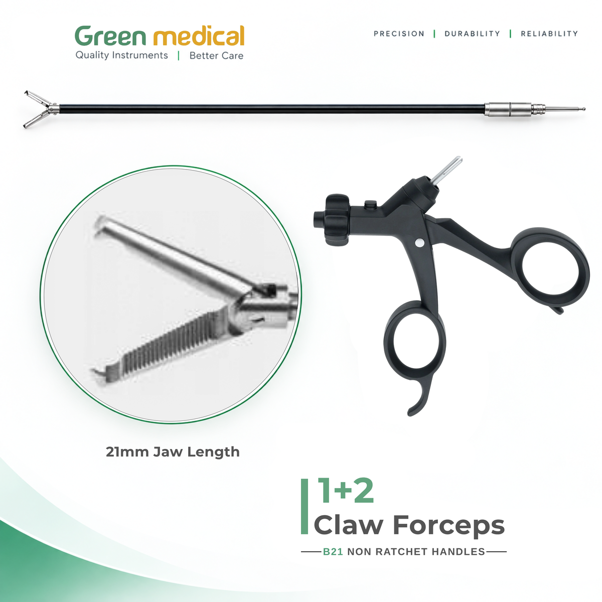 Reusable Monopolar Endoscopic Electrosurgical Instruments With B21 Non Ratchet Handle – German Stainless Steel