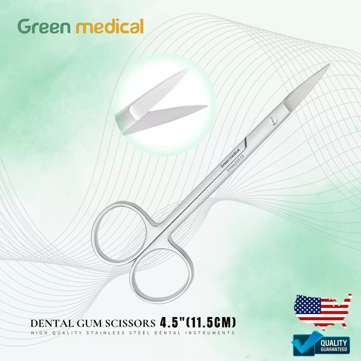 Dental Gum Scissors 4.5" (11.5 cm) Stainless Steel German Grade