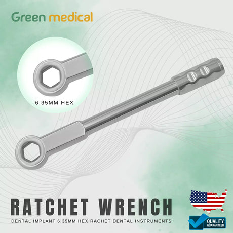 Ratchet Wrench Dental Implant 6.35mm Hex Rachet Dental Instruments