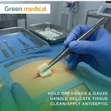 12 Pcs Thumb Dressing Forceps 5.5" Serrated Surgical Veterinary Instruments Stainless Steel German Grade