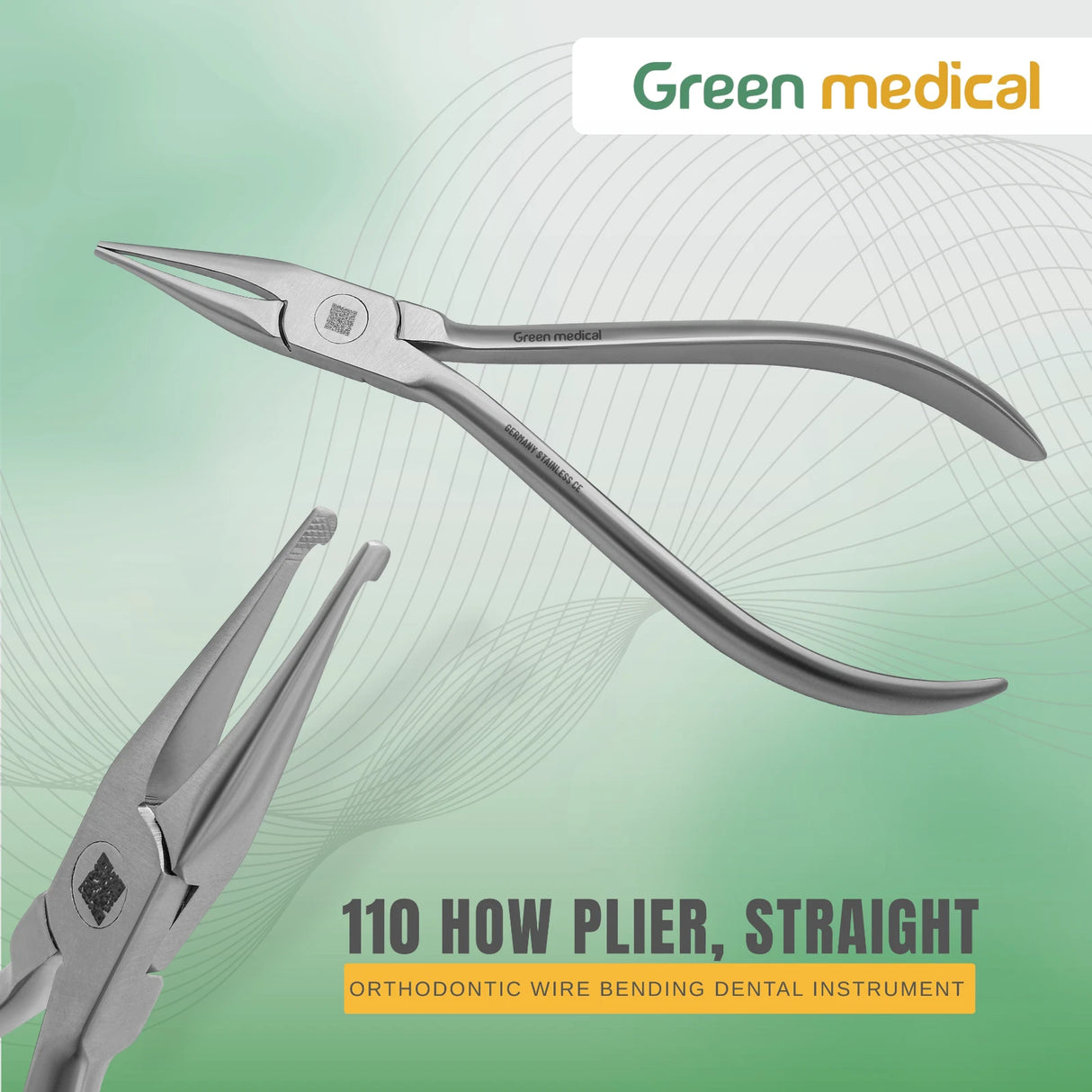 110 how plier, straight Orthodontic Wire Bending Dental Instrument German Grade