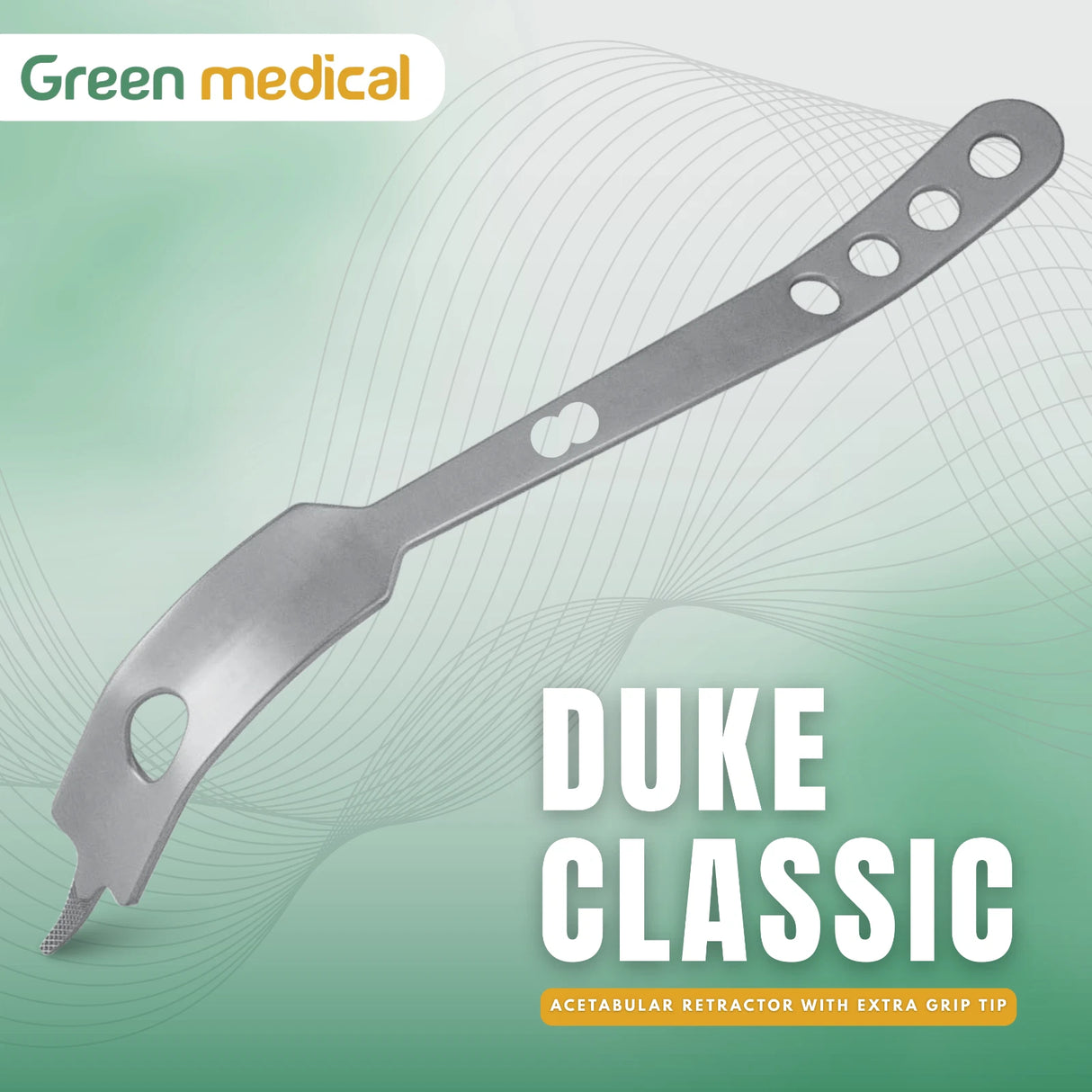 Duke Classic Acetabular Retractor with Extra Grip Tip Hip Arthroplassty
