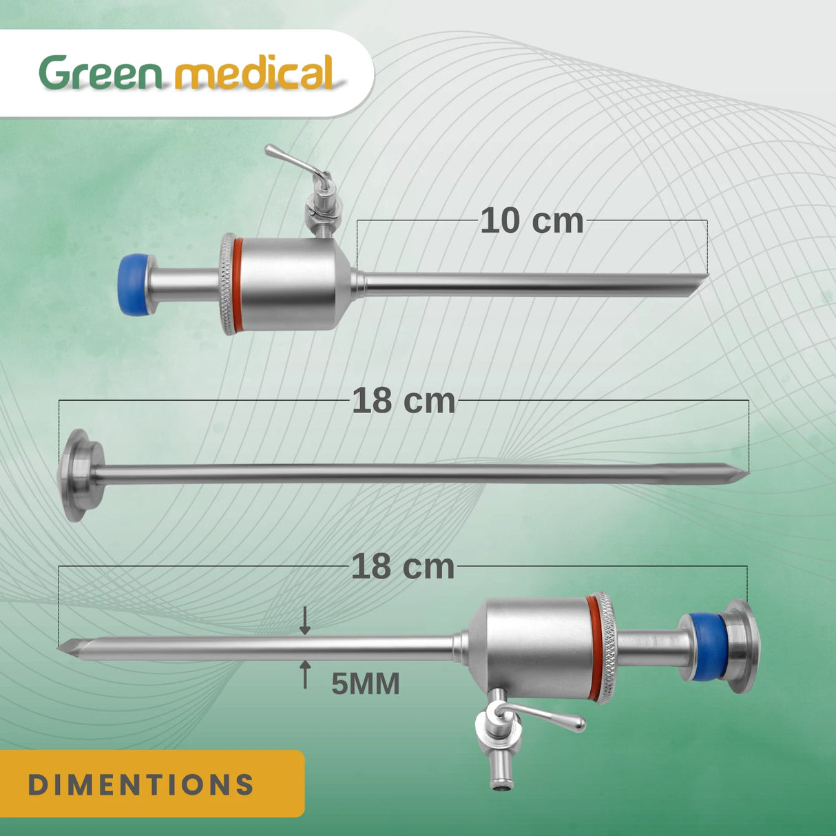 Laparoscopic Trocar Cannula 5mm for Laparoscopy Surgery Instruments Autoclavable
