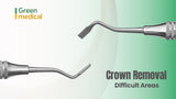 Double Ended Dental Crown Spreader , Thin Tips Stainless Steel German Grade