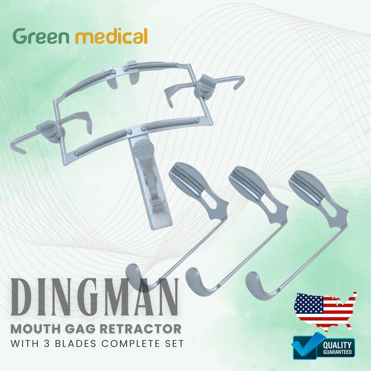 Dingman Frame DINGMAN Mouth Gag with Blades Surgical Dental Instruments Stainless Ge