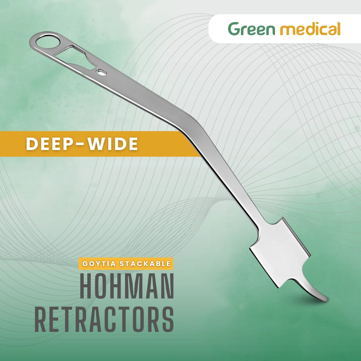 Goytia Stackable Deep Wide Hohmann Retractor Orthopedic Surgical Instrument