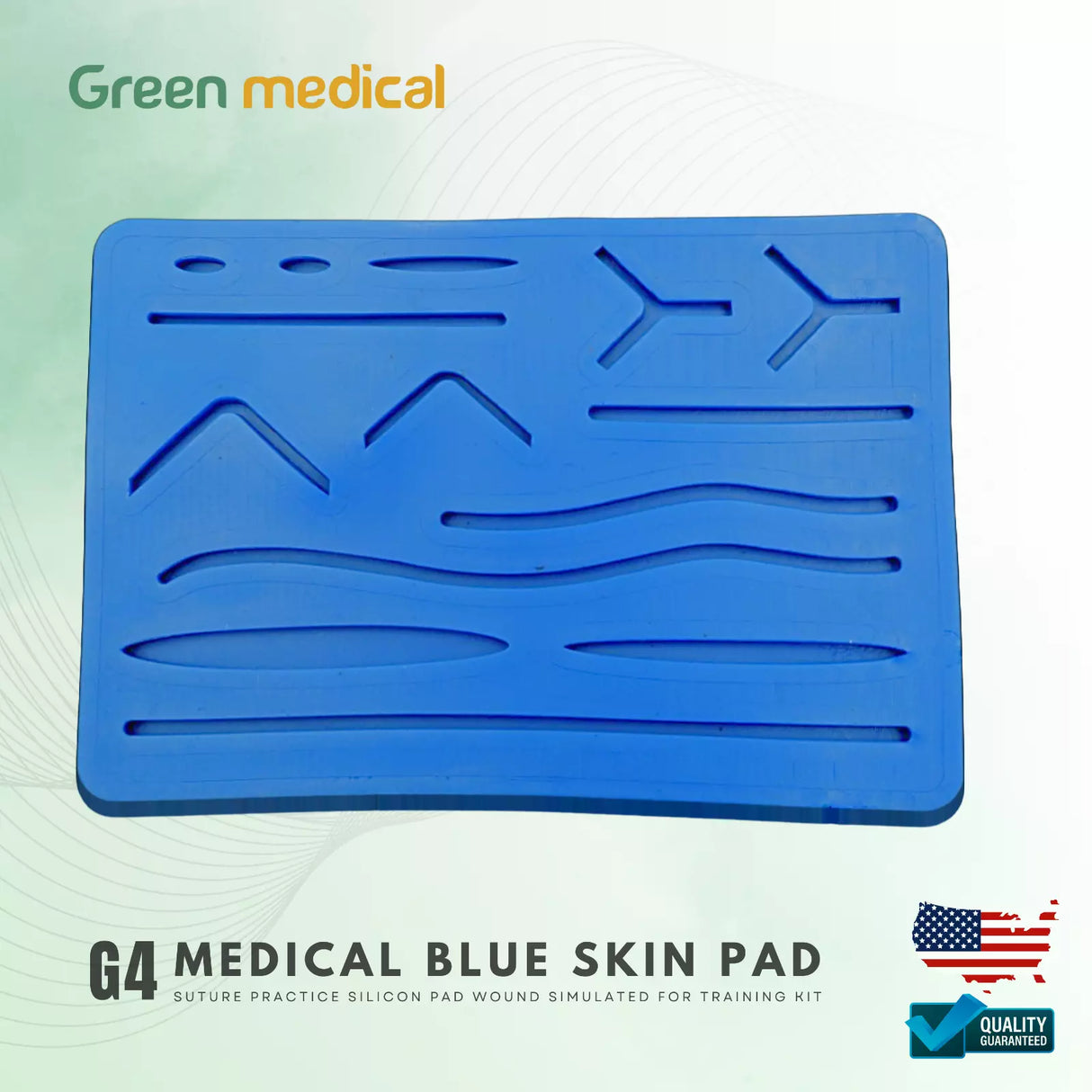 Medical Blue Skin Suture Practice Pad G4 Wound Simulated For Training Kit