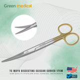 T/C Mayo Dissecting Scissors Curved 6.75" Stainless Steel German Grade