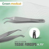 Angled Adson Tissue Forceps 4.75" | Surgical Dental Instrument German Grade