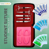 22 Pieces Practice Suture Kit with Dental Pad for Medical Students Training