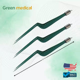 SET OF 3 Non-Stick Bipolar Forceps Us Connector 2 pin, 22cm TIP 0.5mm,1MM,1.5MM