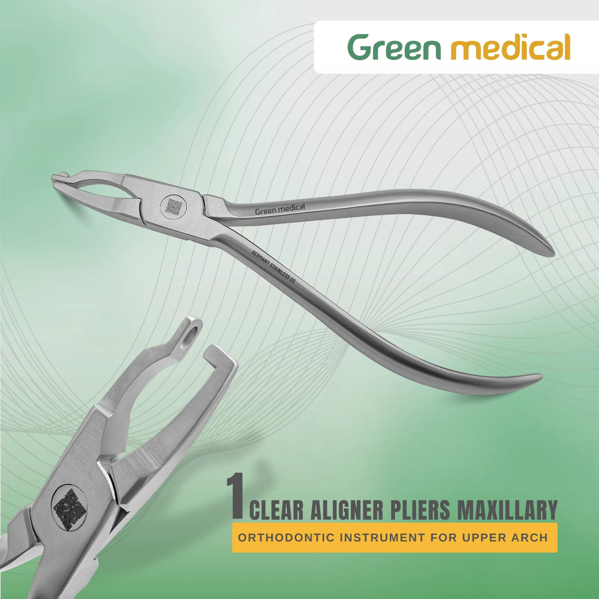1 clear aligner pliers, maxillary Orthodontic Instrument for Upper Arch German Grade