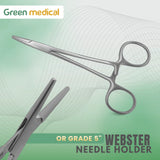 Webster Needle Holder 5" – Surgical Dental Needle Driver Stainless Steel German Grade
