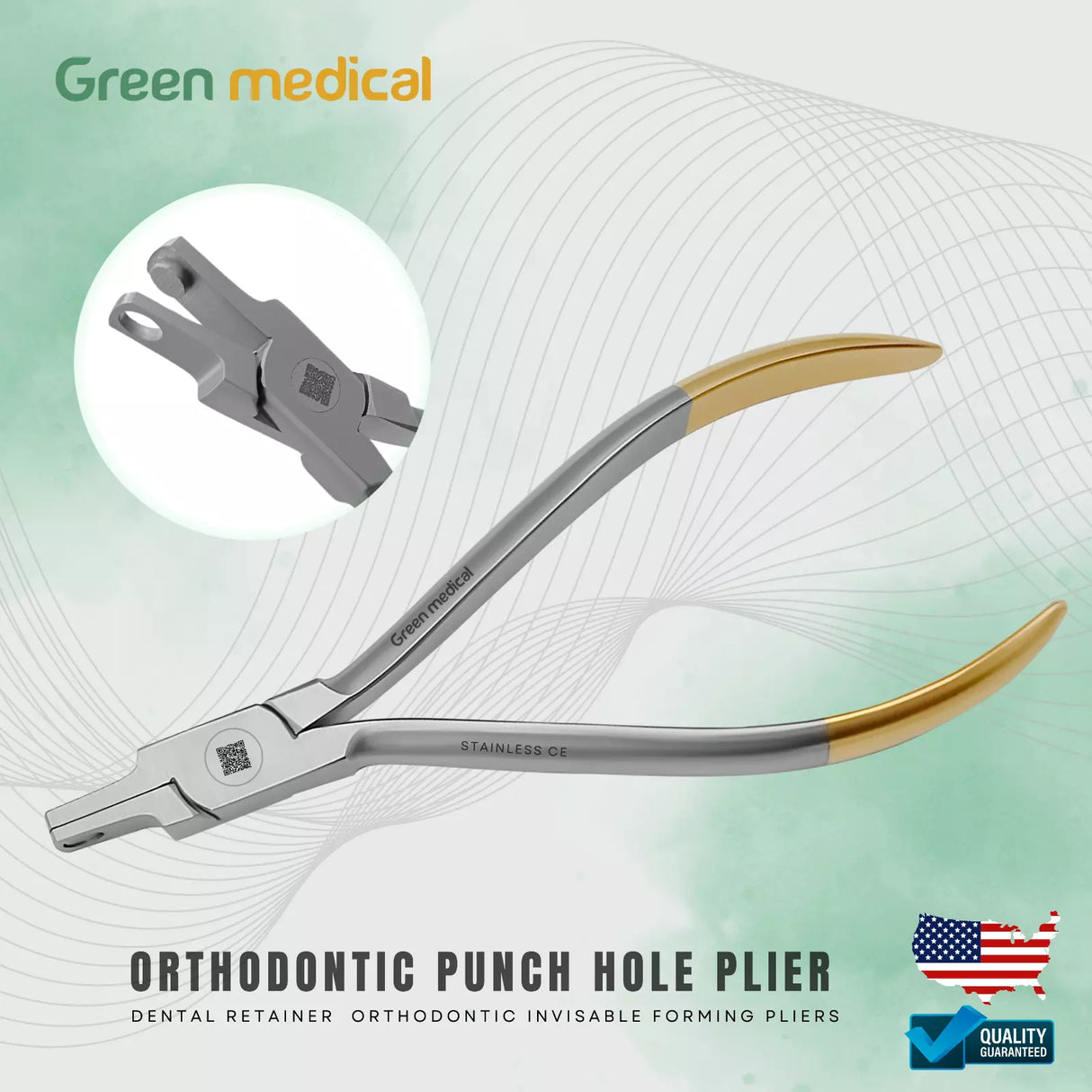 Orthodontic Punch Hole Plier Thermal Forming Retainer Clear Aligner Braces Plier
