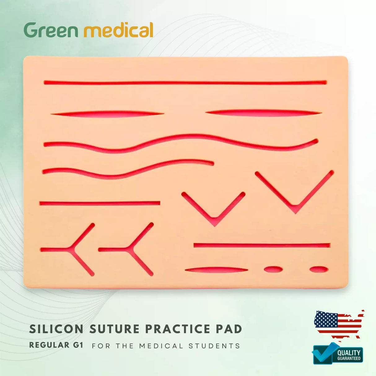 Medical Skin Suture Practice Silicone Pad G1 Wound Simulated For Training Kit