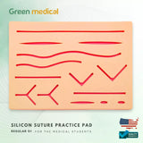 Medical Skin Suture Practice Silicone Pad G1 Wound Simulated For Training Kit