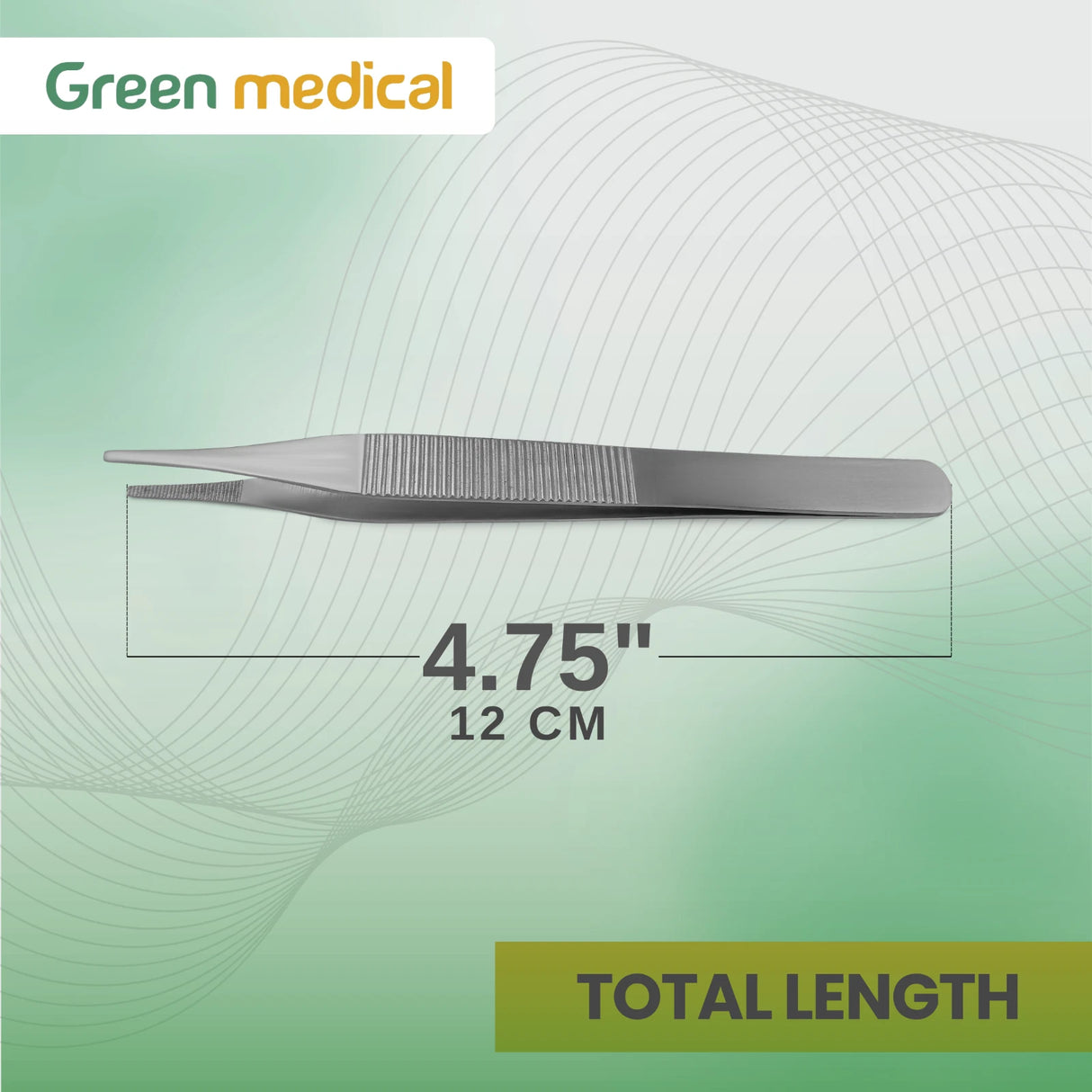 12 Pcs Adson Dressing Forceps Surgical Tissue Forceps Stainless Steel German Grade Set