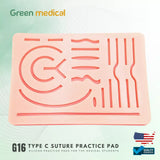 TYPE C Silicon Skin Suture Practice Pad G16 For The Medical Students