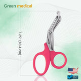Paramedic EMT EMS Trauma Shear Nurse Scissor First Aid 7.25" Magenta German Grade