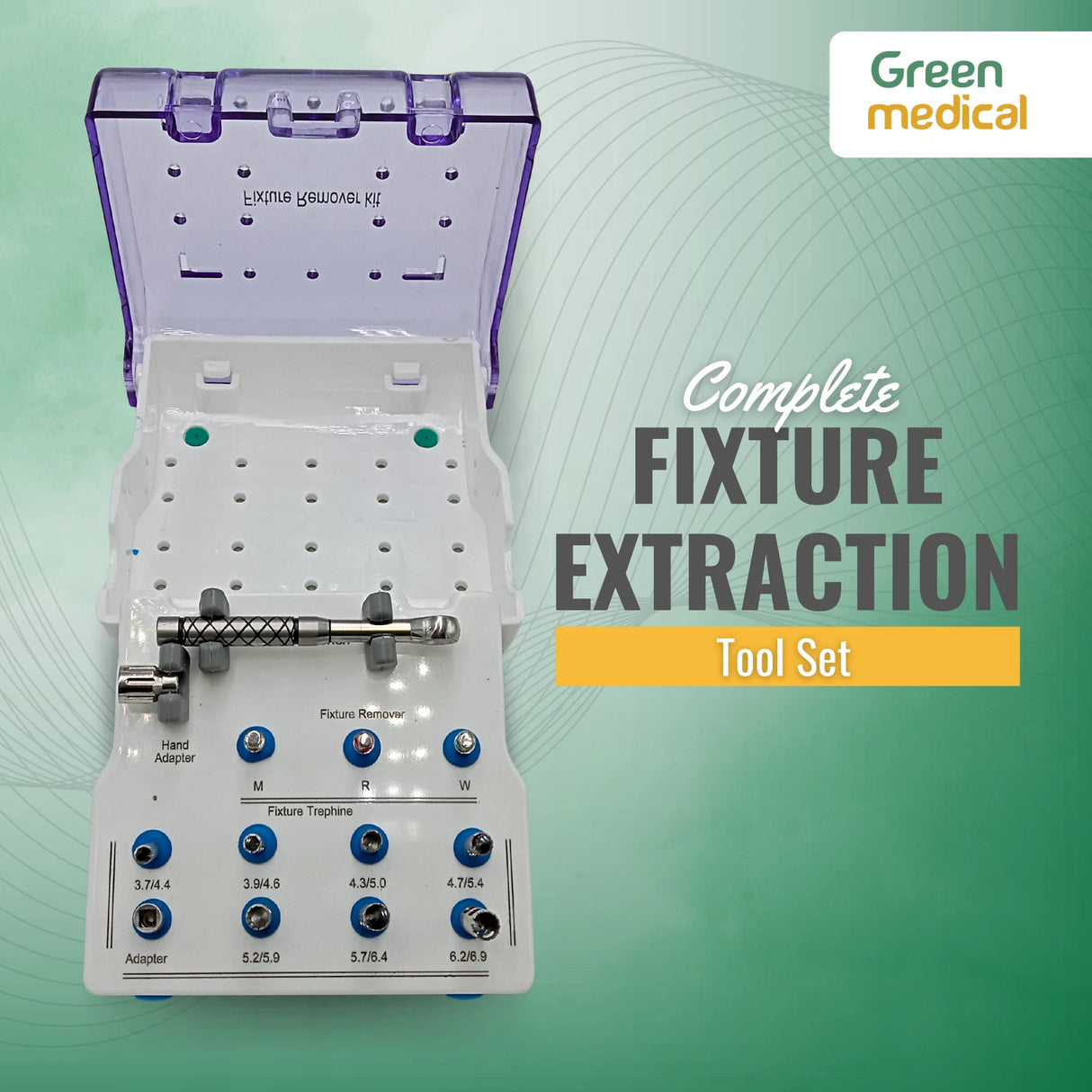 Dental Implant Fixture Removal Kit | Surgical Extraction Tool Set | Autoclavable