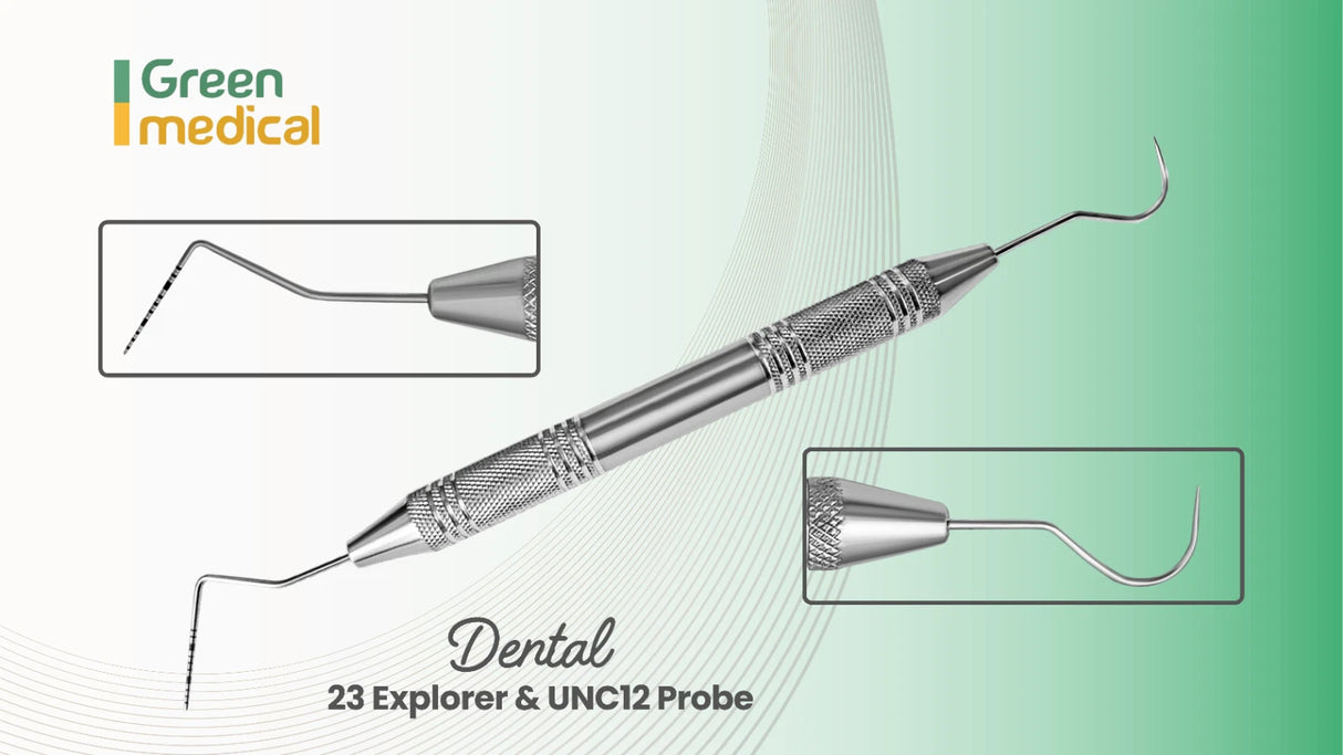 23 Explorer & UNC-12 Probe Double Ended Dental Diagnostic Instrument