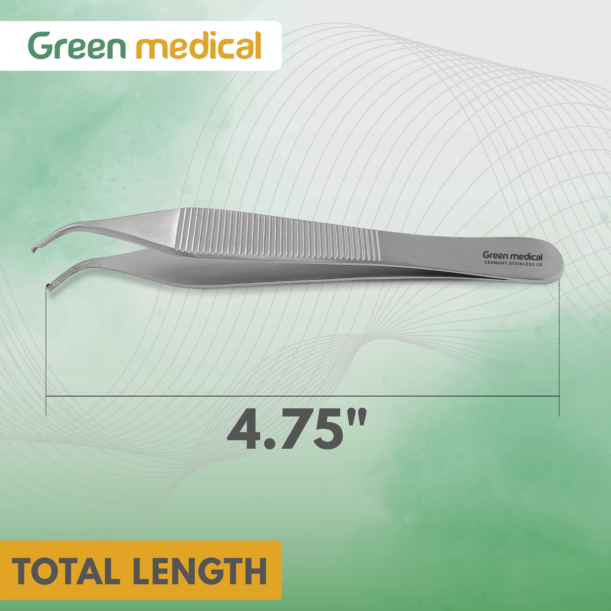 Angled Adson Tissue Forceps 4.75" | Surgical Dental Instrument German Grade